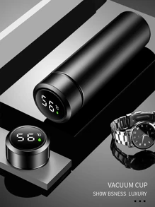 1 szt. Spersonalizowana butelka próżniowa z tekstem/imieniem, dotykowa pokrywka wyświetlająca temperaturę, 450 ml/15,2 uncji, stal nierdzewna, wykwintna, wysokiej jakości, nowoczesna, spersonalizowana, wyjątkowa, idealna na prezent dla niego i dla niej, chłopaka, dziewczyny, taty, mamy, rodziny, przyjaciół, na rocznice, Walentynki, Dzień Matki, urodziny, Dzień Dziecka, Dzień Ojca, ukończenie szkoły, wesela, parapetówkę, jadalnię, salon, biuro, herbaciarnię, szkołę, butelkę na wodę do domu, odświeżanie domu, spersonalizowane kubki, łatwy komfort, kalendarz świąteczny