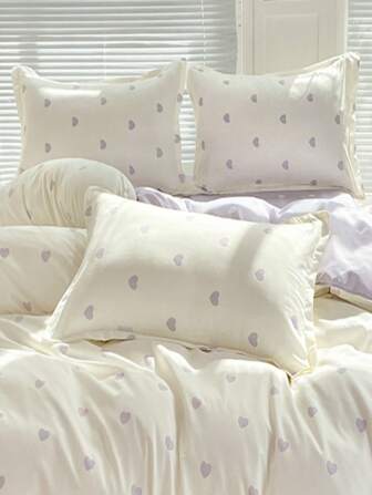 1 pieza Funda de almohada estampada de poliéster (color aleatorio)