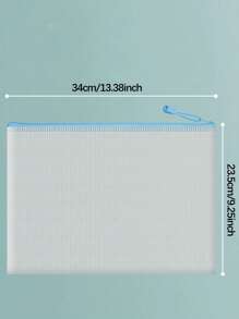 5 件/10 件加厚透明防水拉链文件夹，网格图案手持文件袋，适用于家庭、办公室、学习、试卷、文件存储和保护 - 彩色 - 查看 10