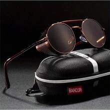 1 Kính thời trang phân cực gọng tròn có thể điều chỉnh theo phong cách Steampunk dành cho nam - Kính thời trang trang trí lai cổ điển - Đầy màu sắc - Xem 11