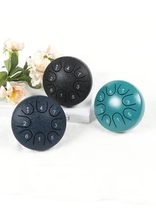 4.5 Inch 8 Notes Handpan Drum, Mini Steel Tongue Drum, Portable Hang Drum, Hand Drum, Beginner Simple Percussion Instrument, Ramadan Gift