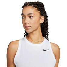 Nike Women's Dri-FIT Training Tank Top - White/Black - View 4