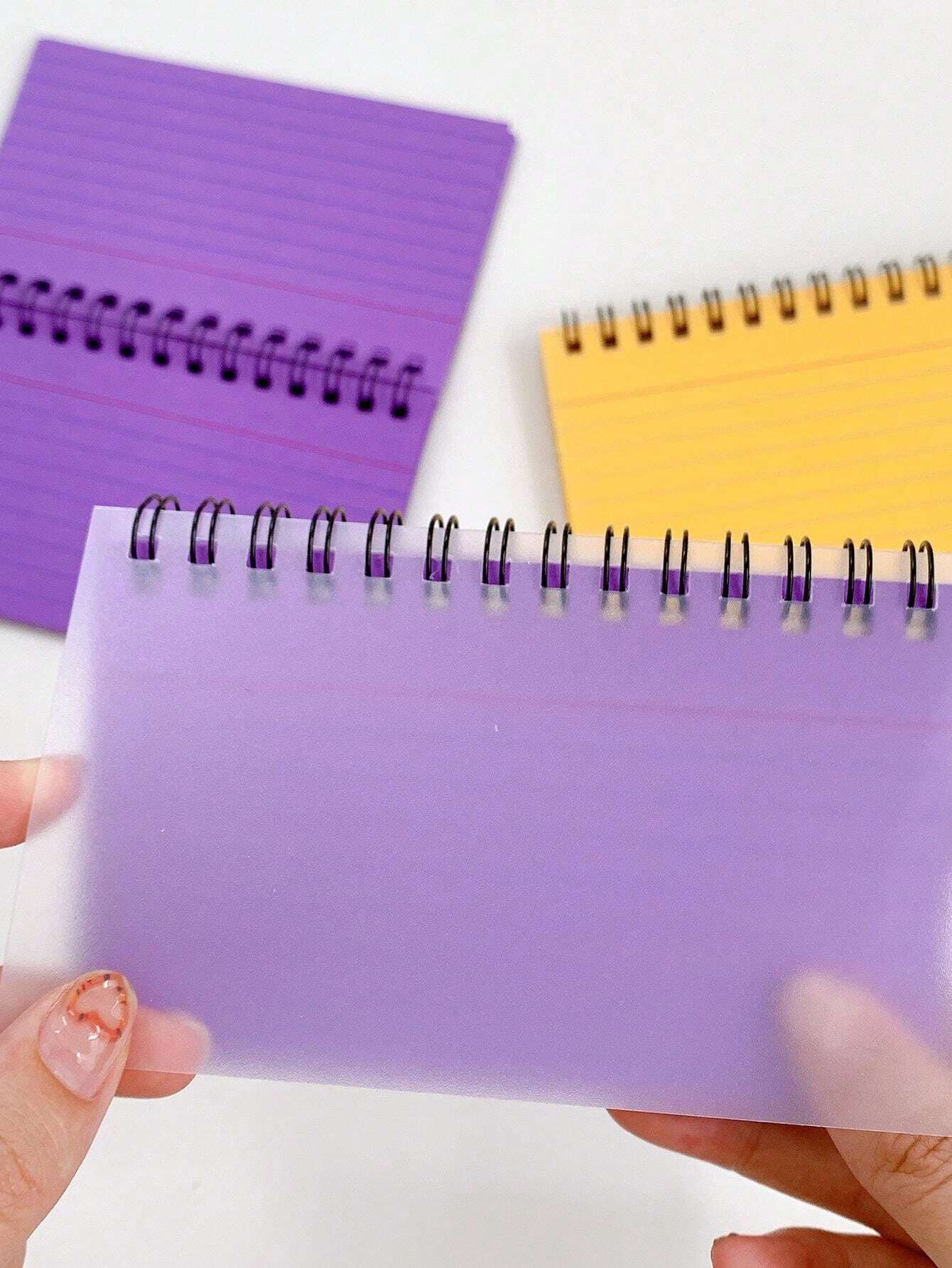 5色セパレート式ノートブック 鮮やかな横罫線と手軽に引き裂けるインデックスカード付き、ノートテイキングやSNSカッコイイ書き出しに最適