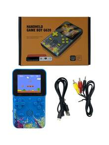 1 Pieza Máquina De Videojuegos Portátil De Juegos Clásicos De 8 Bits, Mini Consola Retro Con 500 Juegos G-620 - Azul - Ver 8