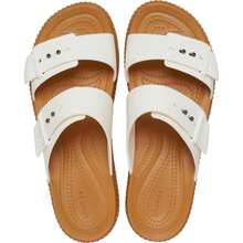 Crocs Cuña baja con hebilla de Brooklyn - Tiza - Ver 3