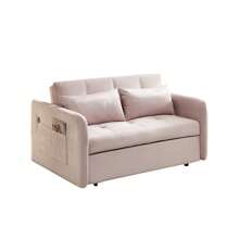 LZ Home 55.5" Twins Pull Out Sofa Bed Velvet