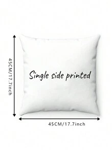 1 pièce Taie d'oreiller imprimée en motif géométrique noir minimaliste pour la décoration intérieure (convient pour canapé, lit, etc.) - Multicolore - Voir 4