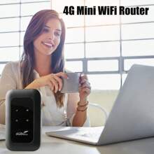 Unlocked 4G Pocket Mobile Broadband Wireless WiFi Router Portable MiFi Hotspot - Black - View 9