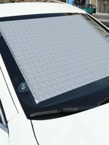 1入組汽車自動捲簾，防曬，汽車窗戶保溫簾，汽車窗簾，汽車自動可縮收防曬簾，58*125cm汽車陽光遮陽和保溫簾，自動滾動遮陽簾，汽車家用自動可縮收窗戶遮陽簾 - 彩色 - 查看 4