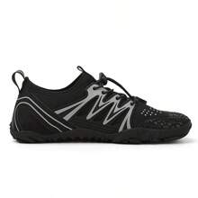 New Outdoor Hiking Shoes For Men & Women, Surfing Snorkeling Amphibious Shoes, Breathable Trekking Shoes For Water And Land, Beach Shoes, Running Shoes, Soft Bottom Indoor Fitness Shoes, Silent Non-Slip Jumping Rope Shoes, Shock Absorbing Soft Bottom Women's Casual Sports Shoes, Gray Training Yoga Shoes, Professional Squatting Anti-Slip Strength Training Weightlifting Shoes - Black - View 6