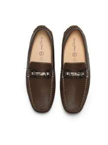 Men's Driving Penny Loafers Casual Slip-On Moccasins Shoes - 棕色 - 查看 6