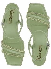 Vitrine shoes Women Heeled Sandals - Olive Green - View 4