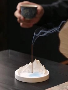 1 Máy khuếch tán hương thơm cầm tay hình ngọn núi, kiểu dáng đơn giản, thích hợp trang trí gia đình/văn phòng/khách sạn - trắng - Xem 3