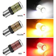 2 Focos Direccionales Cuartos Led P21W 1156 180° Amarillo - Amarillo - Ver 2