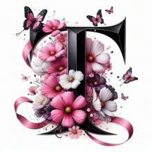 1pc 5D Creative Flower Butterfly Letter Pattern Diamond Painting Kit - 26 Letter Themed Diamond Art DIY Handmade Design Cross-Stitch Perfect For Living Room Bedroom Home Decoration Surprise Gift Unframed 20cm * 20cm / 7.87in * 7.87in