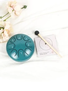 4.5 Inch 8 Notes Handpan Drum, Mini Steel Tongue Drum, Portable Hang Drum, Hand Drum, Beginner Simple Percussion Instrument, Ramadan Gift