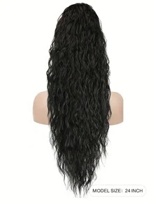 Claw Clip Ponytail, 24 Inch Black Ponytail Extensions, Women's Synthetic Long Curly Wave Clip-In Ponytail Extensions, Synthetic Wigs For Daily Party Use, Ponytail Wigs