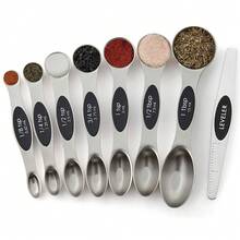 Premium Stainless Steel Measuring Cups Spoons Set Engraved Measurement Markers Stackable Design For Baking Cooking Dry Liquid Ingredients Kitchen Gadgets - Multicolor - View 9