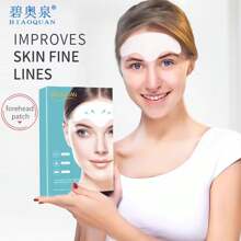 10pcs Forehead Line Removal Gel Patch Anti Wrinkle Forehead Firming Mask Frown Lines Treatment Stickers Anti-Aging Lifting Care - White - View 2