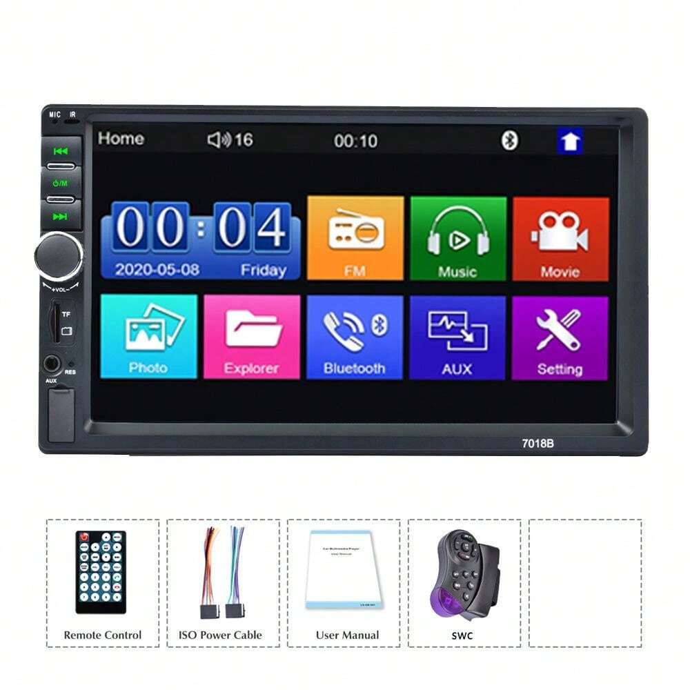 Autoradio 7 Pollici Touch MP5 Con Bluetooth, Mirror Link E Fotocamera Posteriore - Lettore Multimediale Con Telecomando - 2