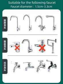 Detachable Multipurpose Kitchen Faucet Filter With Splash-Proof Extender Nozzle, Universal Interface, Household Water Purifier Kitchen Items Kitchen Accessories Kitchen Tools - Army Green - View 6