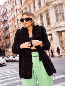 Women Coats - 黑色 - 查看 1