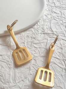 1pc Mini Gold Trowel Keychain With Trowel Pendant & Small Bottle Pendant - one-size - View 8