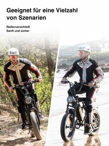 HITWAY BK29 Electric Bike, 250W Strong Horsepower, 48V 15Ah Removable Battery, 7 Speed Shift, 20 Inch 4.0 Fat Tire Electric Bicycle For Adults, Up To 45-80 Kilometers Range, Shock Absorbing Seat - màu đen - Xem 5