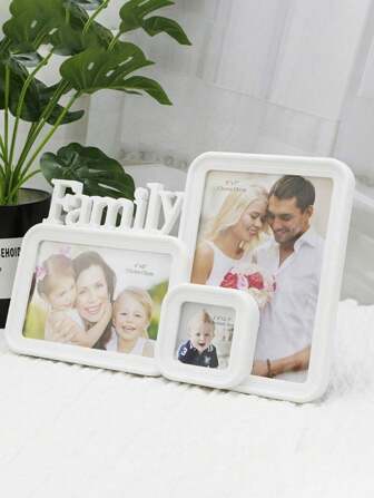 1set Family Size 6in, 7in, 2.5in A1/A2/A3/3D Display Photo Frames, Creative Wedding Photo Frame, Minimalist Decor Picture Frames, With Random Photo Paper Gifts Birthday Graduation