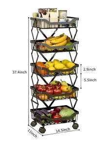 carrito organizador estante organizador carrito de almacenamiento de metal carrito plegable con ruedas canastas organizadoras mueble organizador muebles para recamara carrito organizador con ruedas organizador de baño viandero para frutas frutero 5 niveles  carrito plegable con ruedas para super muebles organizadores cestas organizadoras carrito super carrito para libros muebles para cuarto mueble mesa para cocina lavadero Juego de almacenamiento de cocina Estantes de piso Almacenamiento de suministros de pintura  baby cart organizer organization and storage craft storage office organization regalos para niños Festival de Estudiantes regalos para mujeres  #Hotsale #Sheinhotmayo #Tiktokmehizocomprarlo #ordenytidiness #organizaciónhogar #vidasimple - Negro - Ver 6