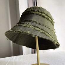 New Style Women's Dual-Use Black Bucket Hat, Solid Color Japanese Spring/Autumn Bucket Hat To Highlight Face Shape, Sun Protection - Multicolor - View 7