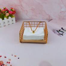 1 Giá đỡ khăn ăn bằng sắt bằng kim loại màu vàng/đen, thích hợp cho gia đình, sử dụng thương mại, quán cà phê, khách sạn, quán bar, nhà hàng, giá để đồ trên bàn ăn - Nhiều màu - Xem 2
