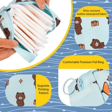 1 件可重复使用的防水零钱包，可洗女性卫生袋，户外卫生巾收纳袋，多用途旅行收纳袋，女士、女孩、旅行、万圣节、圣诞节、返校化妆包