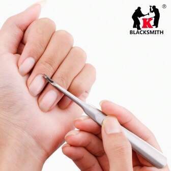 2pcs Stainless Steel Double-Sided Nail File, Nail Care Tool, Thick Nail Grinder, Nail Buffing Block, Recommended For Nail Technicians And Beginners