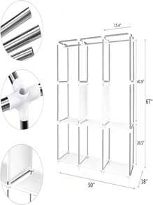 Portable Closets - Light Grey - View 5