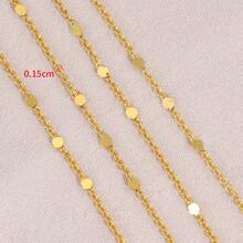 2米時尚1.5毫米閃亮銅鏈，適用於DIY項鍊、手鍊、鎖骨鏈和裝飾鏈配飾 - 鏈條 - 查看 4