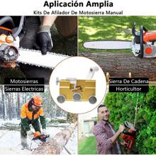 Herramienta afiladora de cadena de motosierra, piedras de amolar portátiles para afilar cadenas de motosierras, herramienta eléctrica de amolado para trabajos de carpintería,Afilador de motosierra, plantilla de afilado de motosierra portátil para leñador,Plantilla De Afilado De Cadenas De Motosierra,afilador de motosierra, plantilla de afilador de cadena portátil, kit de afilado rápido para motosierra, sierras eléctricas, adecuado para leñadores y trabajos de jardinería - Plateado - Ver 10