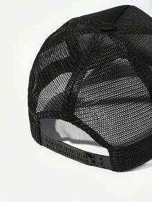 1 件透气网眼棒球帽，镂空字母印刷“LOS ANGELES”，可调节防晒棒球帽，时尚百搭老爹帽，适合卡车司机或露营和钓鱼等户外活动