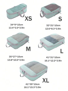 Compression Packing Cubes, Clothes Storage, Travel Storage Bag Set, Reusable Waterproof Large Capacity Compression Organizer, Double-Layer Double-Zipper, Suitable For Men And Women On Business, Vacation, Or Travel, Nylon Material, Travel Essentials