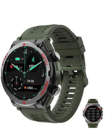 Lyaarka Smart Watch, 1.52" HD Military Smart Watch For Men With Answer/Make Calls, Heart Rate, Blood Oxygen, Steps Monitor, Waterproof Rugged Outdoor Smart Watches For Android IOS