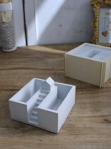 5入組小型景觀香薰蠟燭裝飾用矽膠模具，DIY混凝土雕像、石膏製作，家居裝飾儲物、鏡子樹脂模具 - 白色 - 查看 7