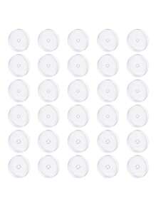 10/30/60Pcs Silicone Fixed Piercing Healing Discs Soft Flat Spacer Washer Anti Hyperplasia Anti-Sagging For Nose Ear Cartilage