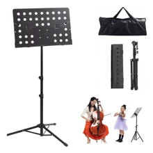 Atril Para Partituras Ajustable Reforzado Portátil/funda,Atril de música, portátil y con altura ajustable de 73cm a 145cm (28.7 pulg. a 57 pulg.)