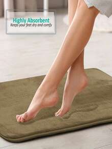 1/3pcs Bathroom Rugs Sets 3 Piece, Velvet Foam Bath Mat - Non-Slip, Machine Washable Bath Rugs-Dries Q - Camel - View 11