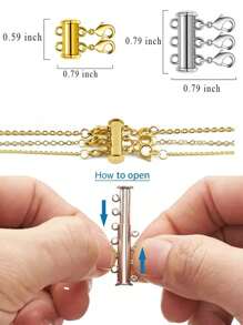 Conector deslizante de cierre de collar multicapa para cadenas de serpiente de múltiples hilos