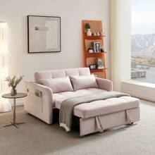 LZ Home 55.5" Twins Pull Out Sofa Bed Velvet