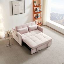 LZ Home 55.5" Twins Pull Out Sofa Bed Velvet
