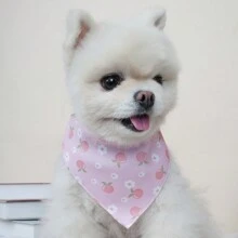Supet 1 Peça toalha de saliva para animais de estimação, babador em forma de boca de cachorrinho ou bandana triangular para gatos e cães adequados para animais de estimação de pequeno e médio porte.