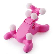 1pc Neck Massager For Balancing Cervical Vertebrae, Home Use Neck Massage Tool For Neck Correction And Relaxation - Red and White - View 4