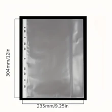 100pcs A4 Transparent Document Folder, Waterproof File Organizer, Fit Standard 2/3/4 Ring Binders Back To School, School Supplies